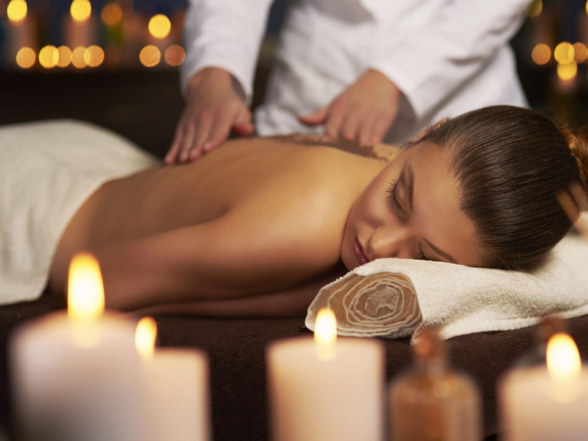 Professional woman making spa treatment